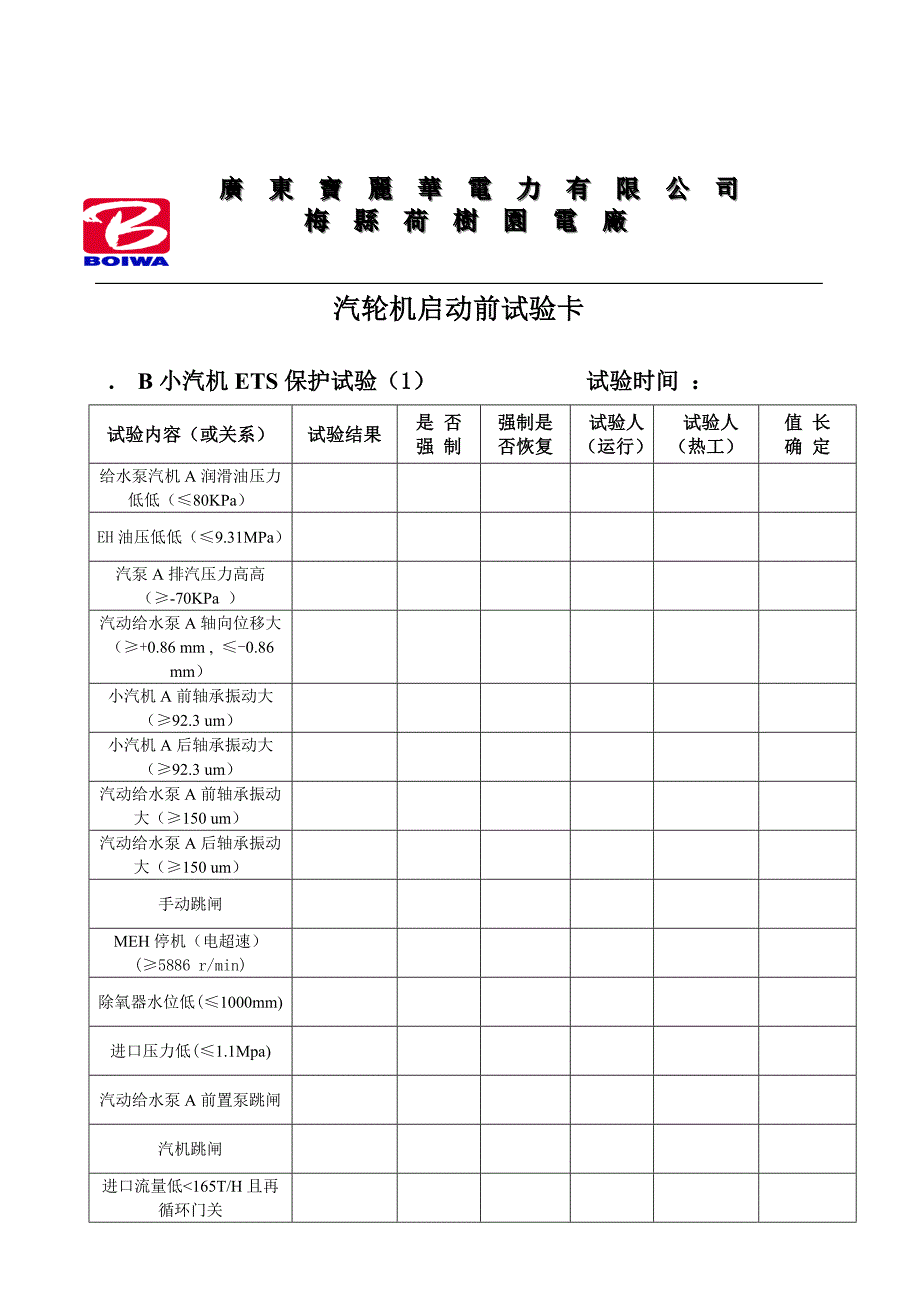 II期启机前试验卡(最新)-热工专业.doc_第3页