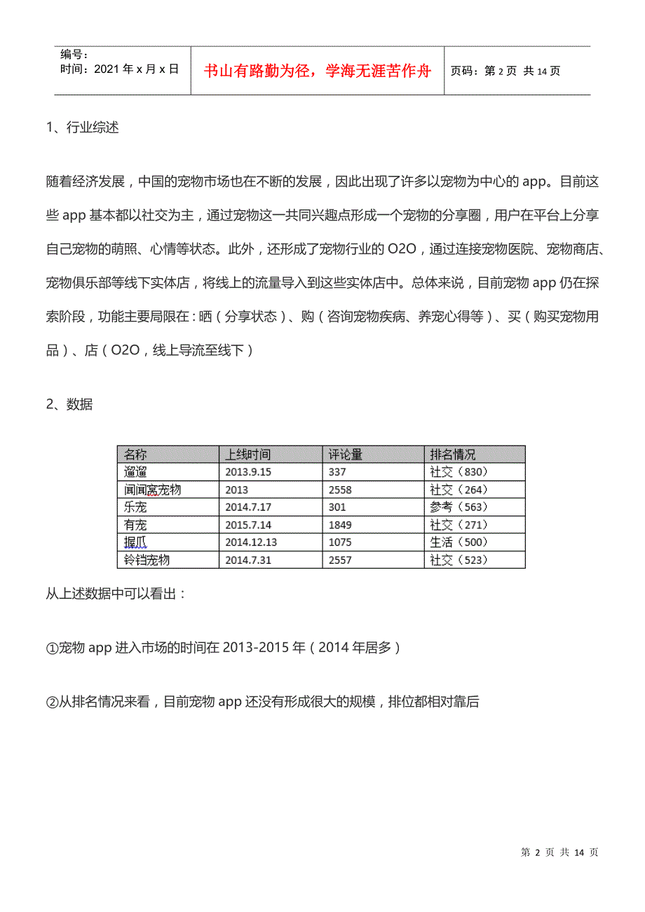 宠物类app竞品分析_第2页