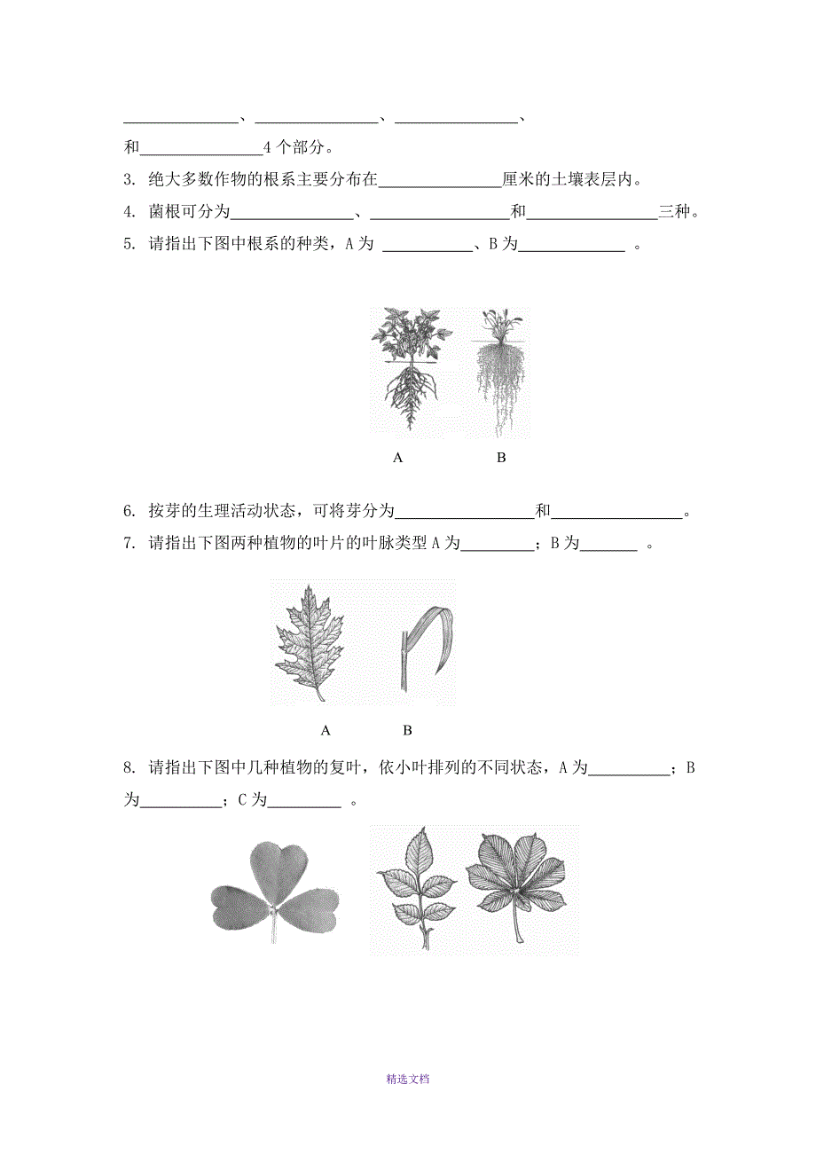 植物与植物生理学各章习题_第2页