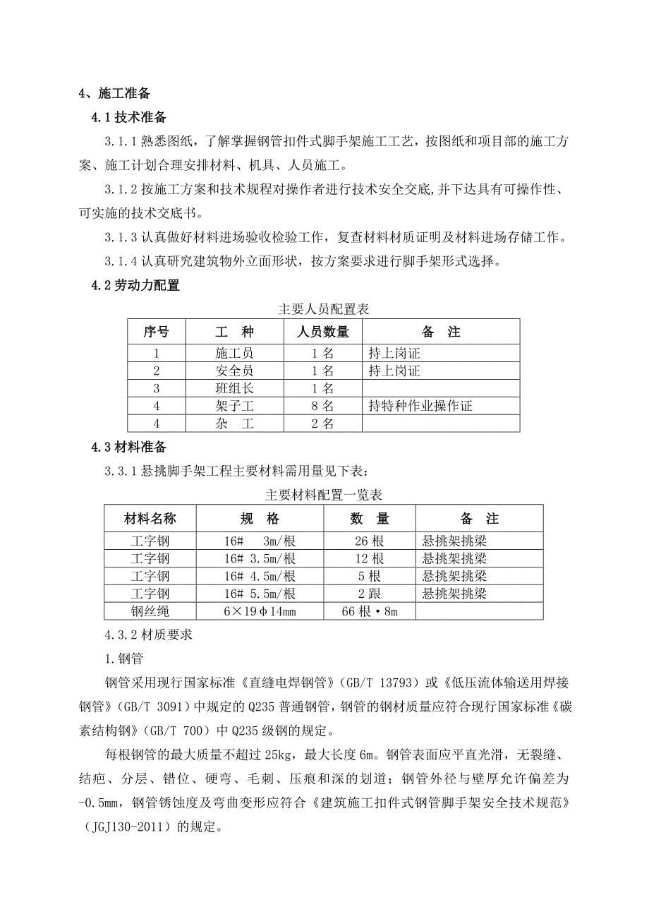 悬挑式外脚手架工程专项施工方案_第5页