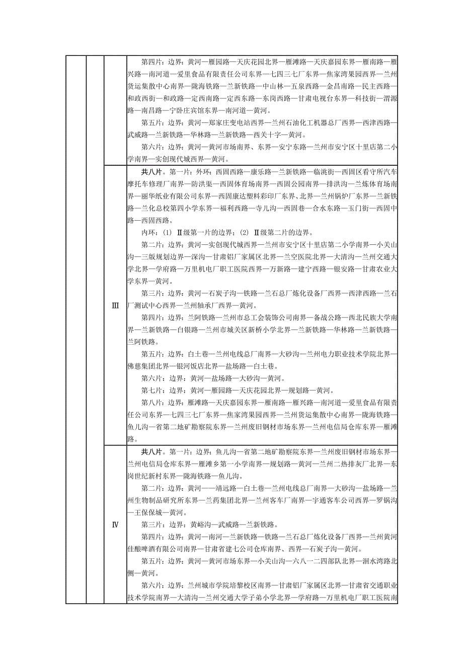 精选兰州市近郊四区土地级别界限范围和基准地价Word版_第5页