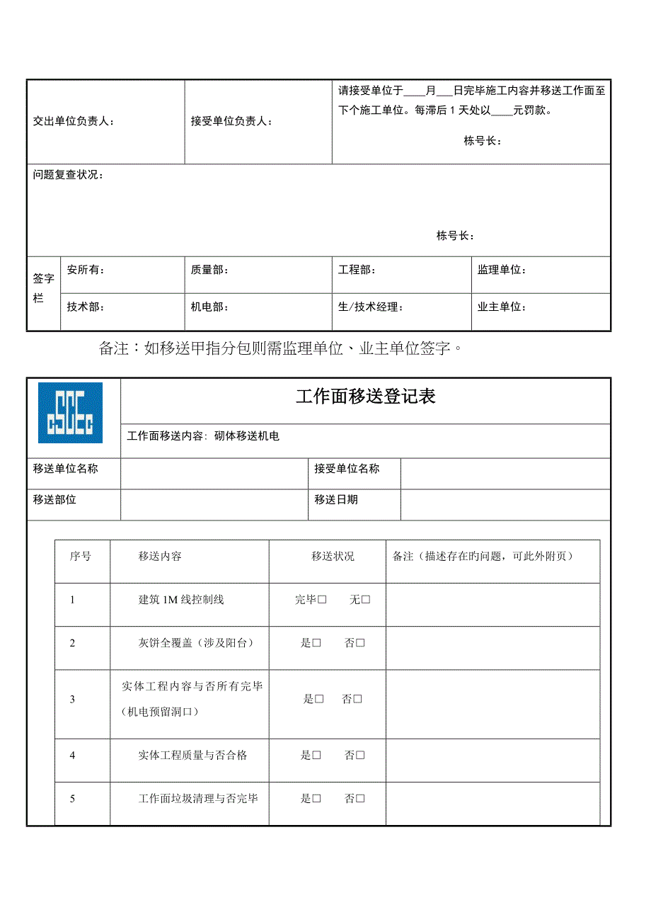 二次结构工作面移交记录表_第2页