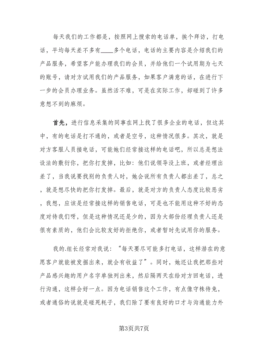 电话销售年终个人考核工作总结标准范文（二篇）.doc_第3页