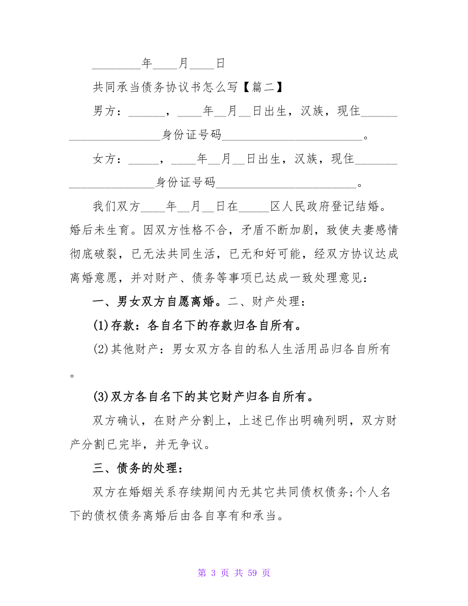 关于共同承担债务协议书怎么写六篇.doc_第3页