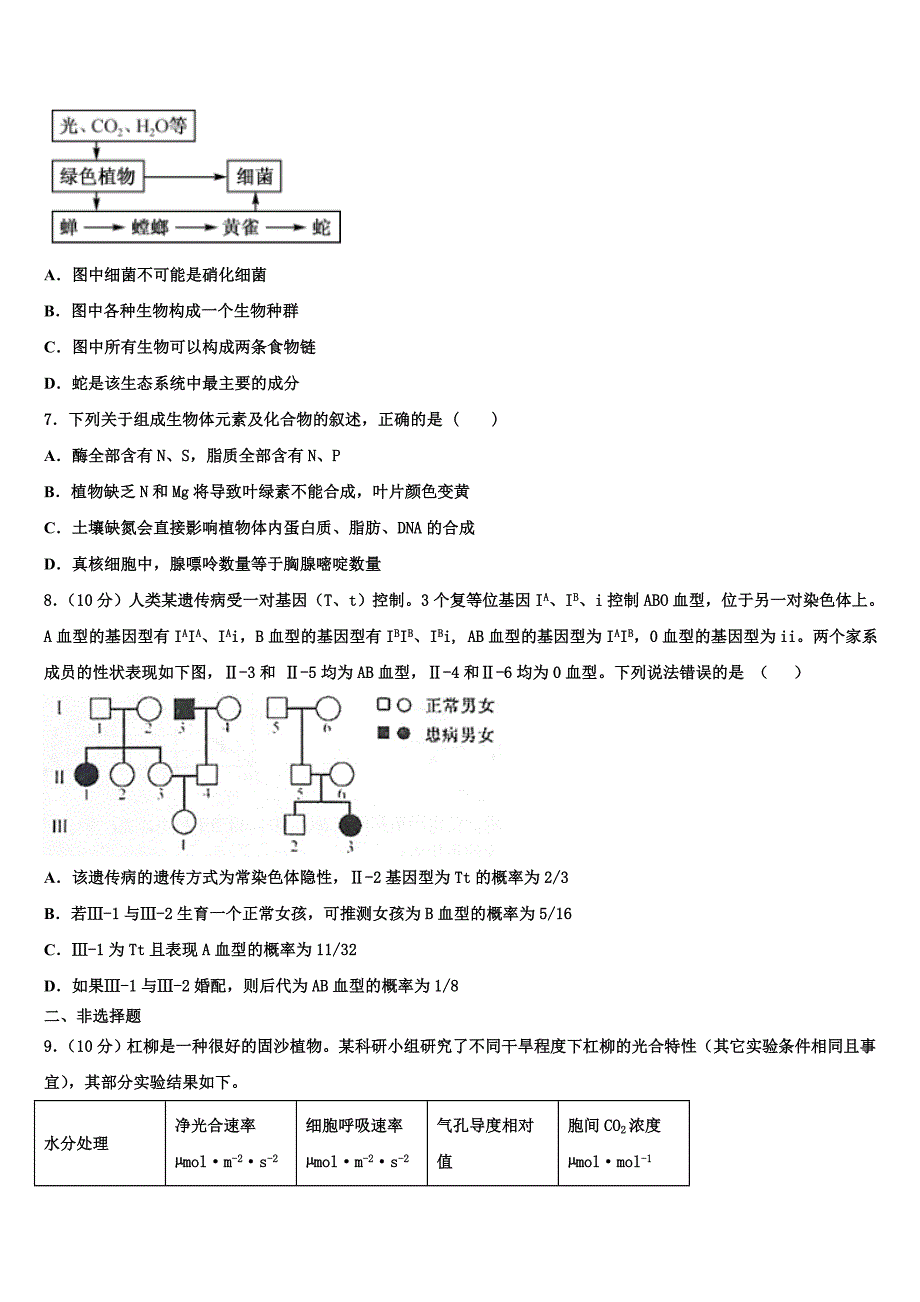 2022学年江西省赣州市信丰县信丰中学生物高二第二学期期末综合测试试题(含解析).doc_第2页