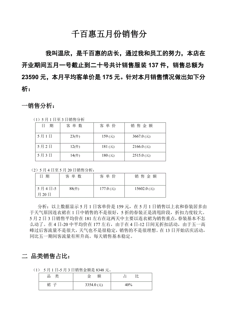 千百惠五月份销售分析.doc_第1页