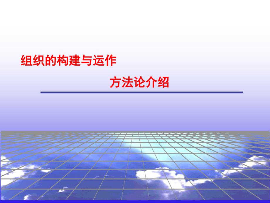 组织的构建与运作方法论介绍说明_第1页