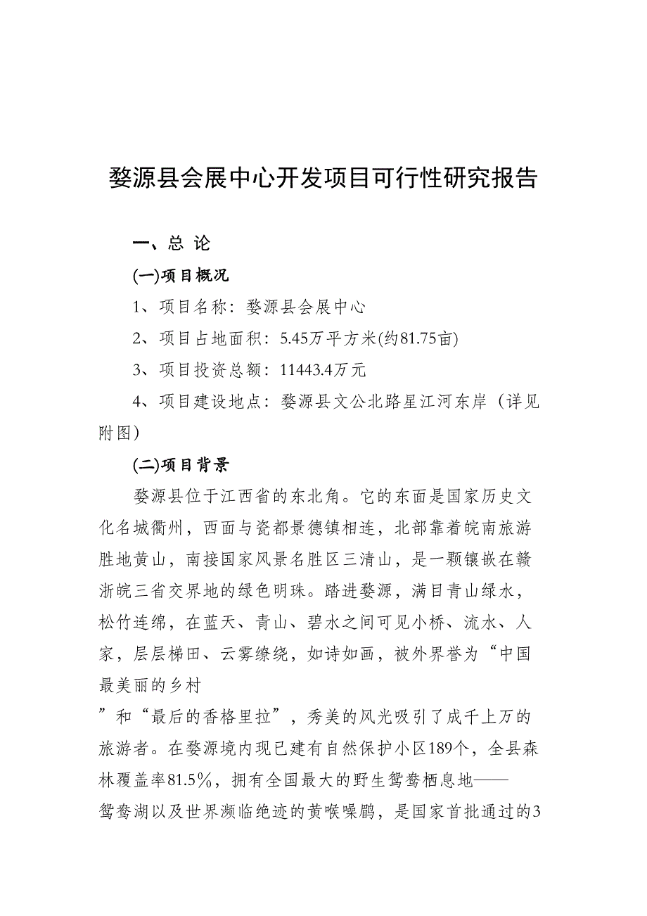 XX县会展中心开发项目可行性研究报告()（天选打工人）.docx_第1页