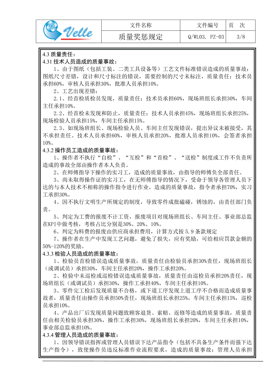 质量奖罚制管理规定word文档_第4页