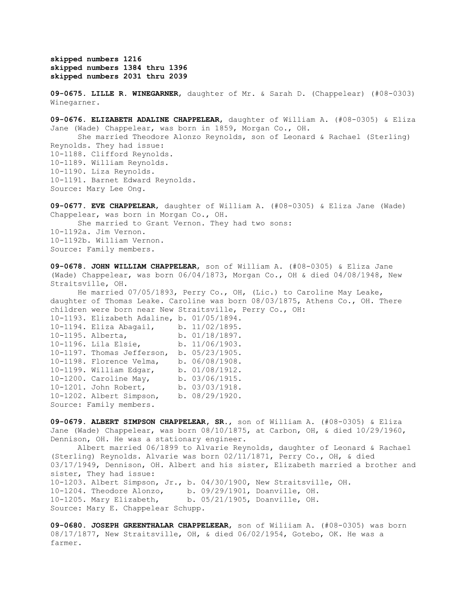 The Chappelear Family - Fourth Edition_第1页