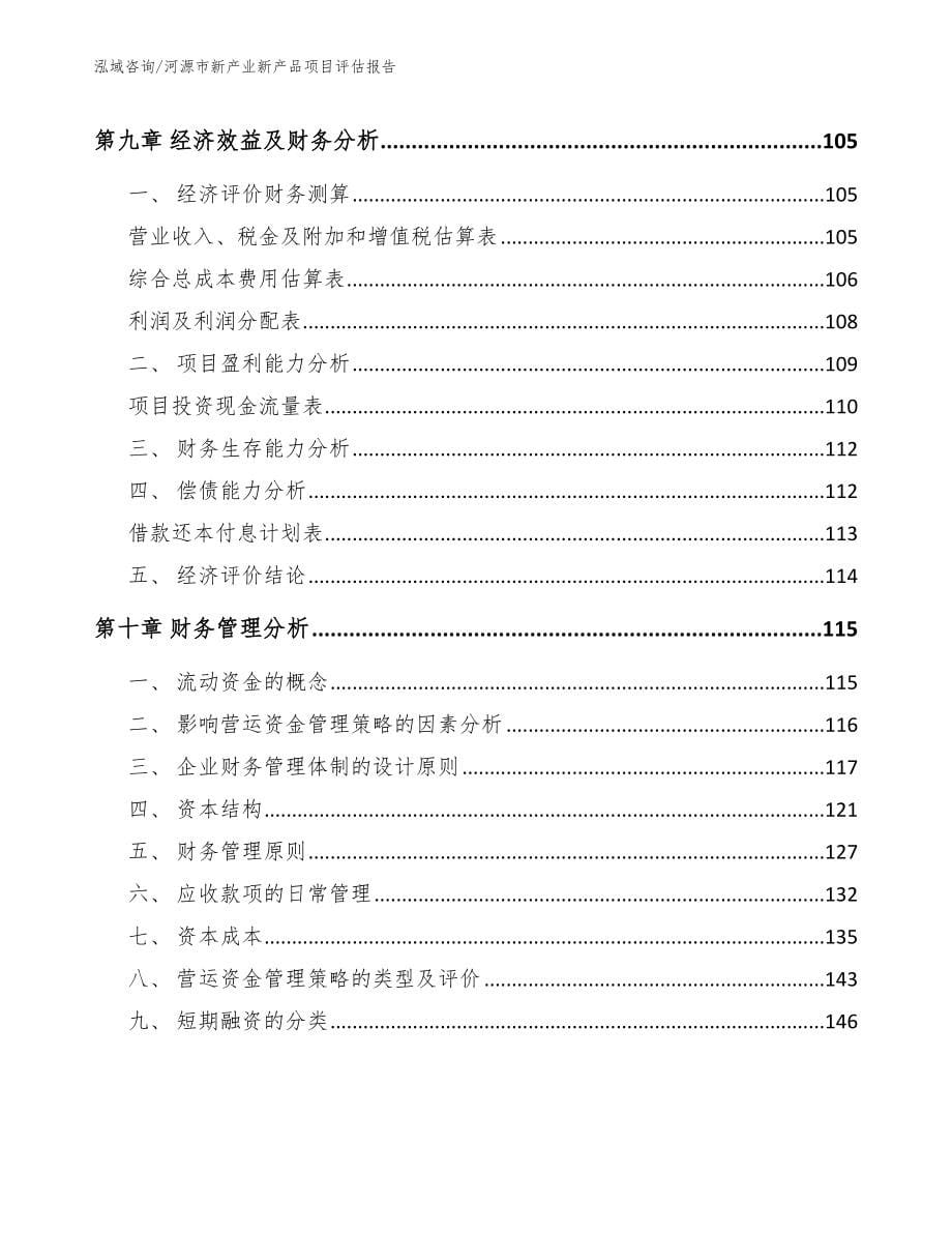 河源市新产业新产品项目评估报告【范文】_第5页