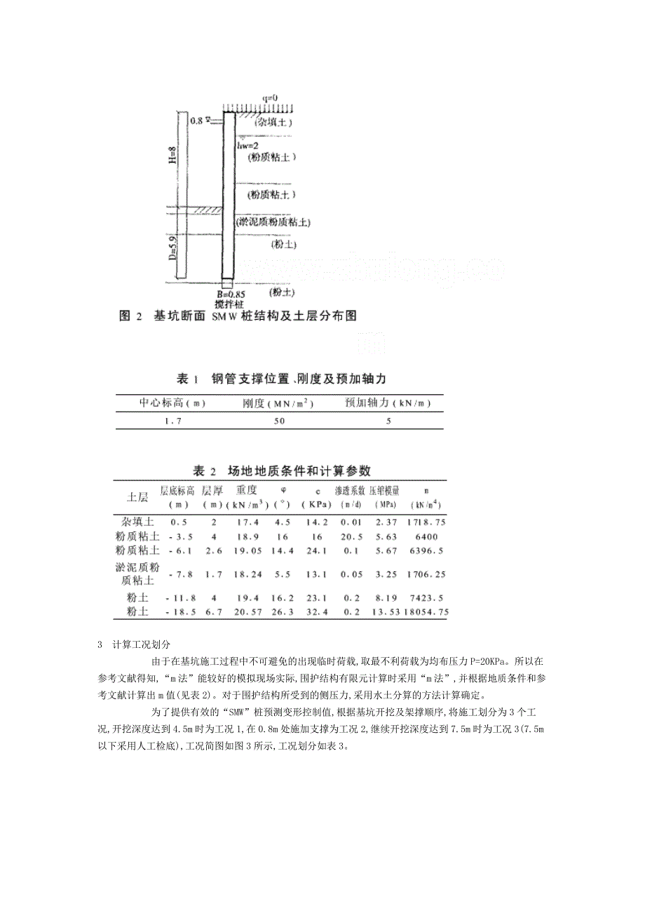 smw搅拌桩围护基坑的时空效应分析.docx_第2页