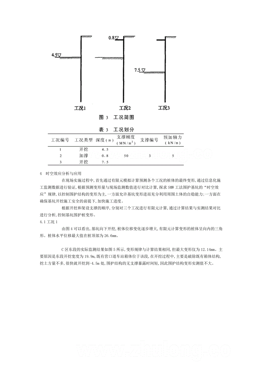 smw搅拌桩围护基坑的时空效应分析.docx_第3页