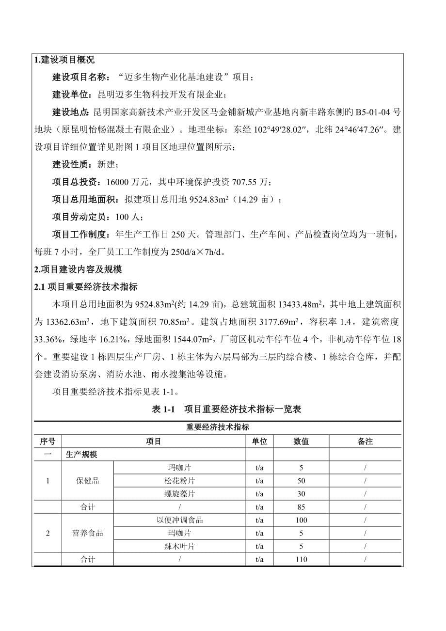 建设项目环境影响评价报告表昆明高新技术产业开发区_第5页