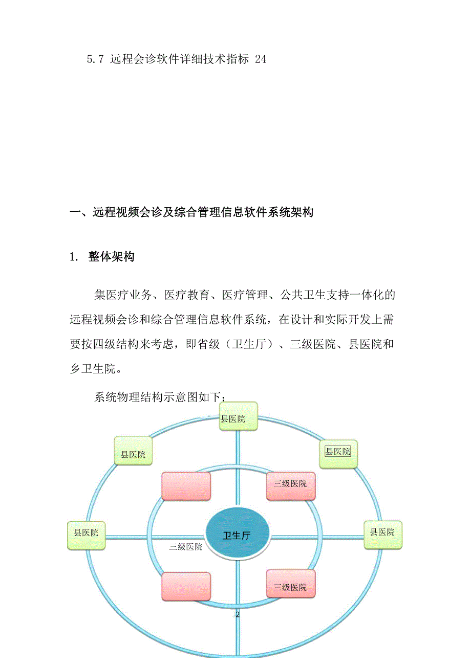 远程视频会诊及综合管理信息软件系统技术方案框架_第3页