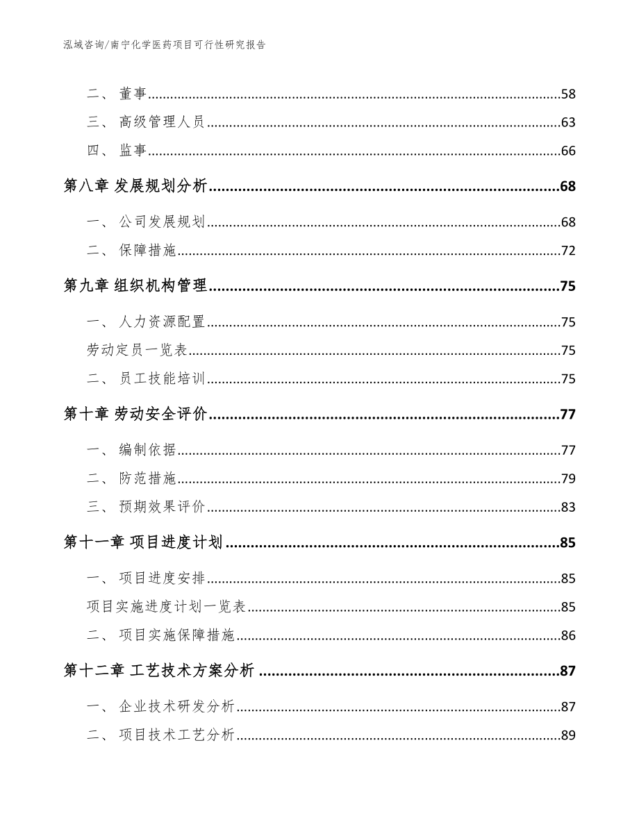 南宁化学医药项目可行性研究报告【范文模板】_第3页