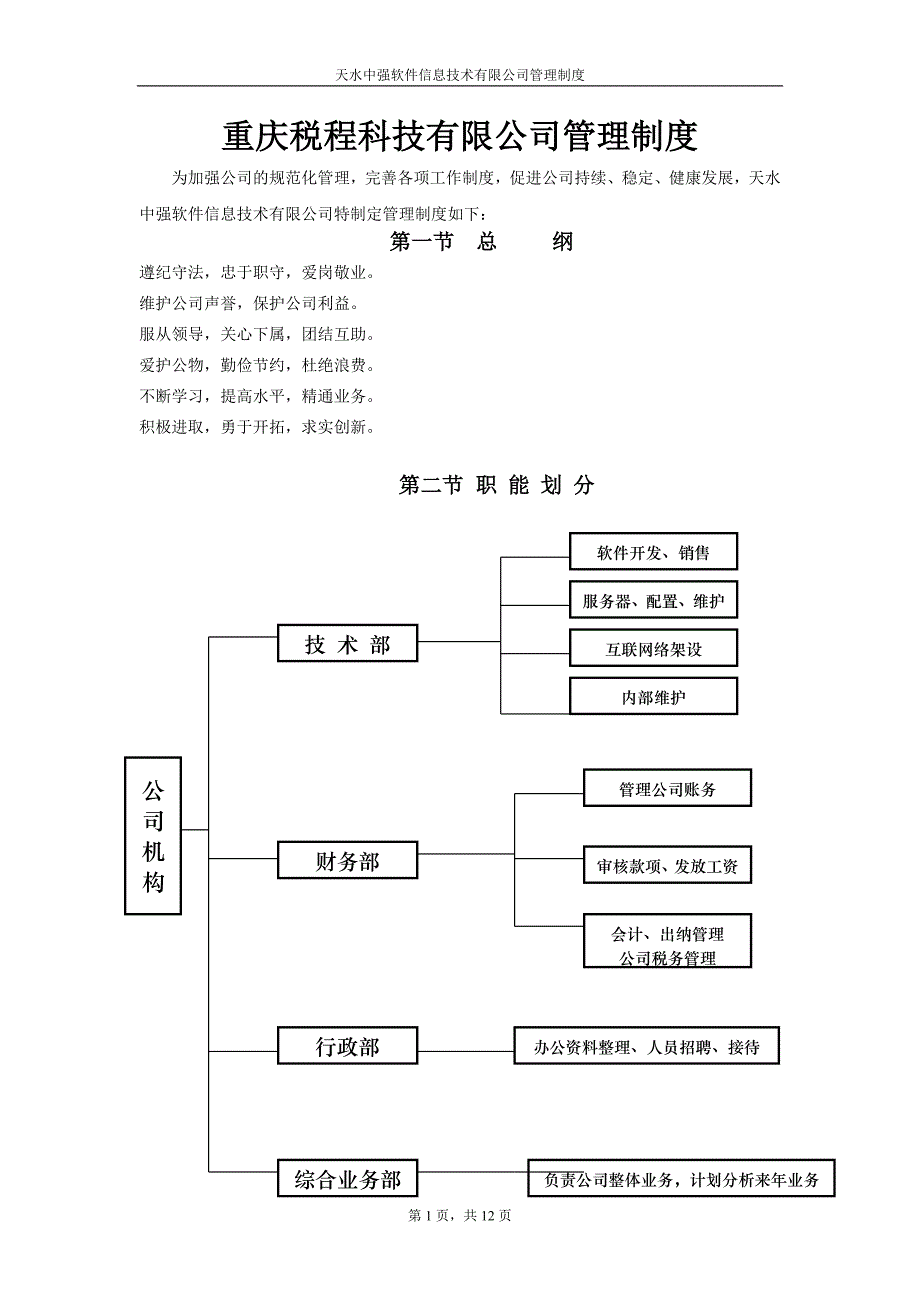 软件公司管理制度.doc_第1页