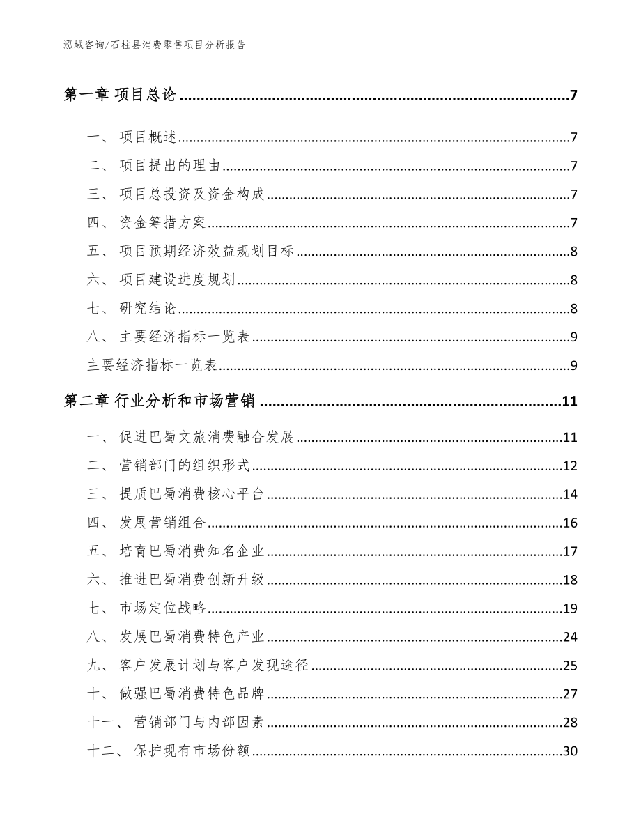 石柱县消费零售项目分析报告_第3页