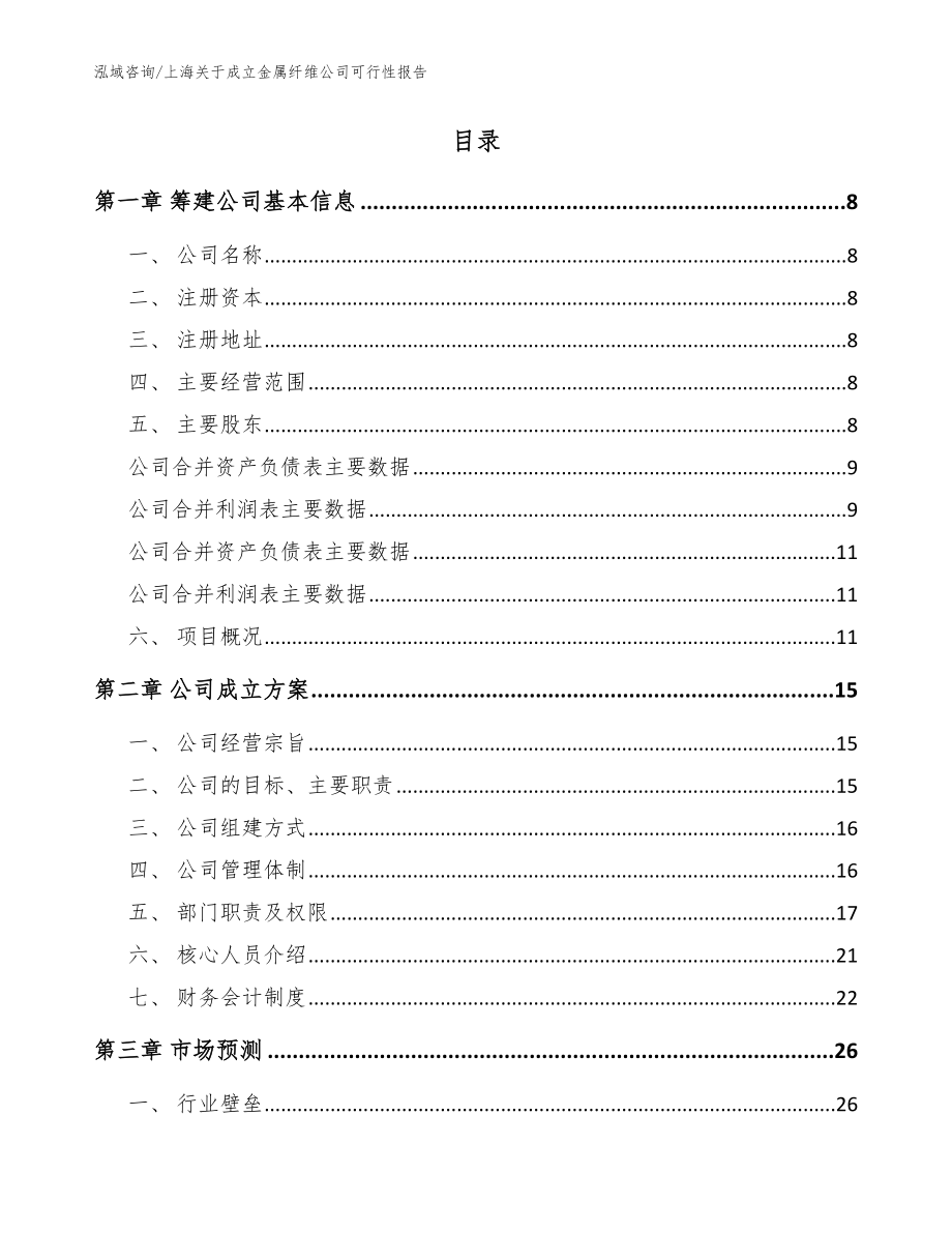 上海关于成立金属纤维公司可行性报告【范文参考】_第2页