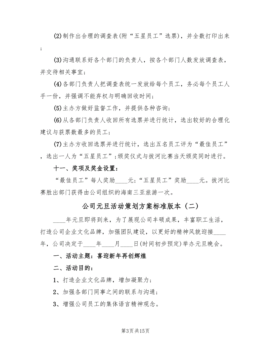 公司元旦活动策划方案标准版本（6篇）_第3页