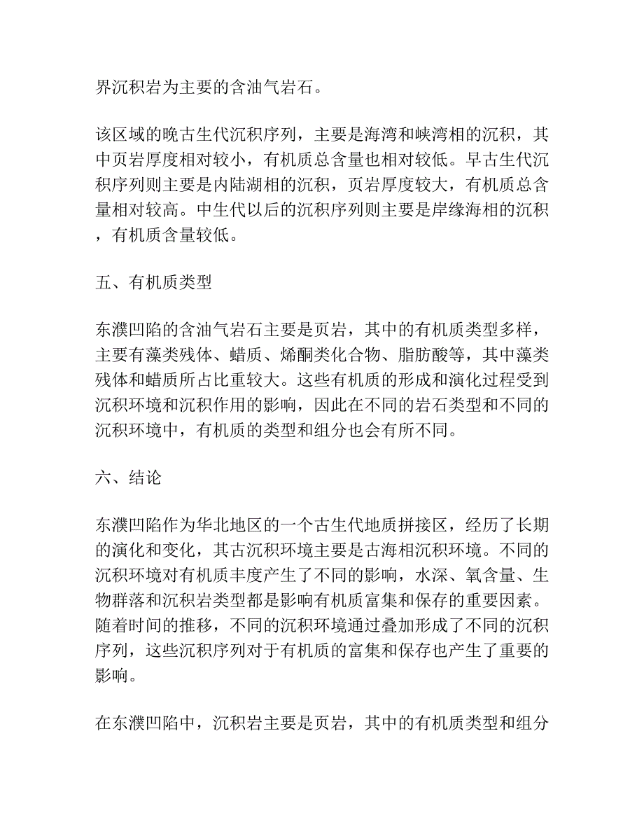 东濮凹陷古沉积环境及其对有机质丰度的影响.docx_第4页