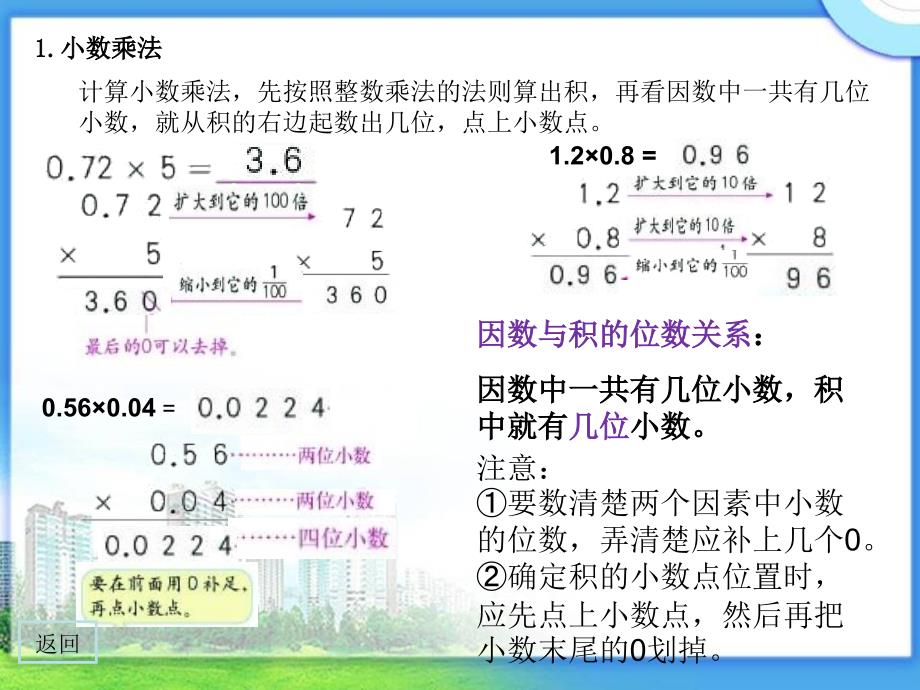 北师大版数学四年级下册第三单元小数乘法复习ppt课件_第4页