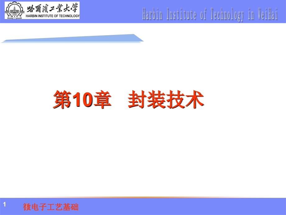 10微电子工艺基础封装技术_第1页