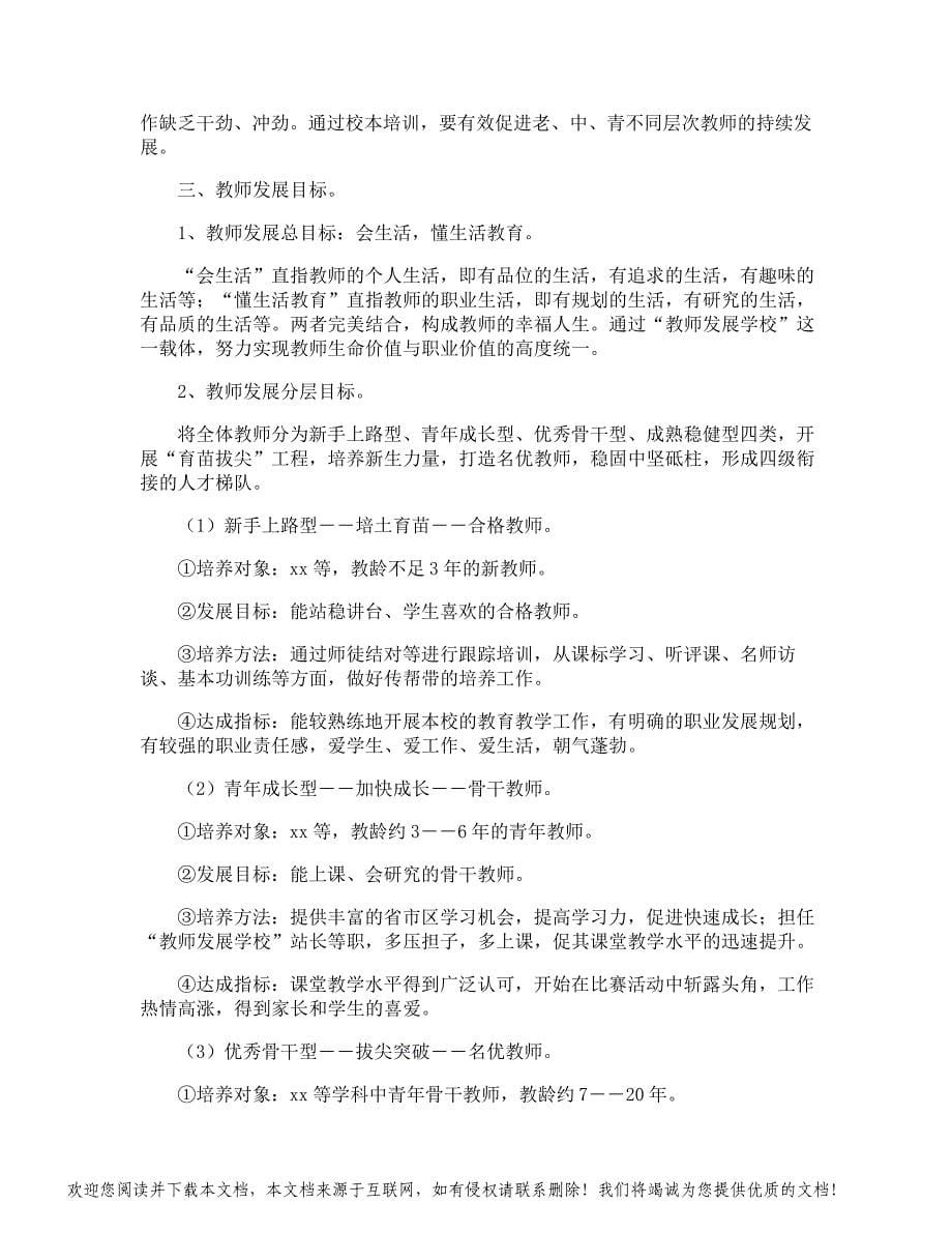 学校教师发展培训计划_第5页