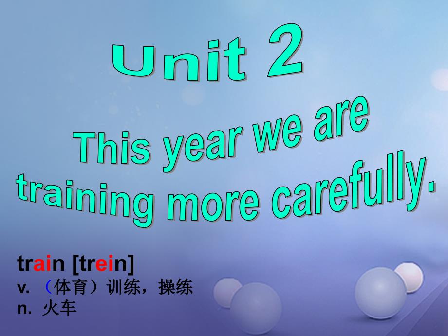 八年级英语上册 Module 3 Sports Unit 2 This year we practise more carefully1 （新版）外研版_第1页