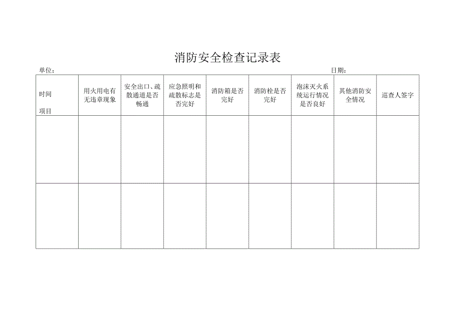 消防安全日常检查记录表.doc_第1页