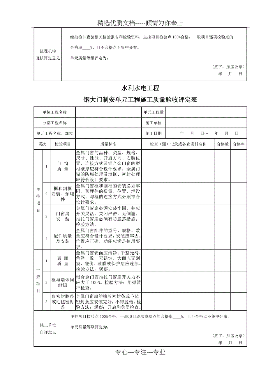 装饰装修单元工程施工质量验收评定表_第2页