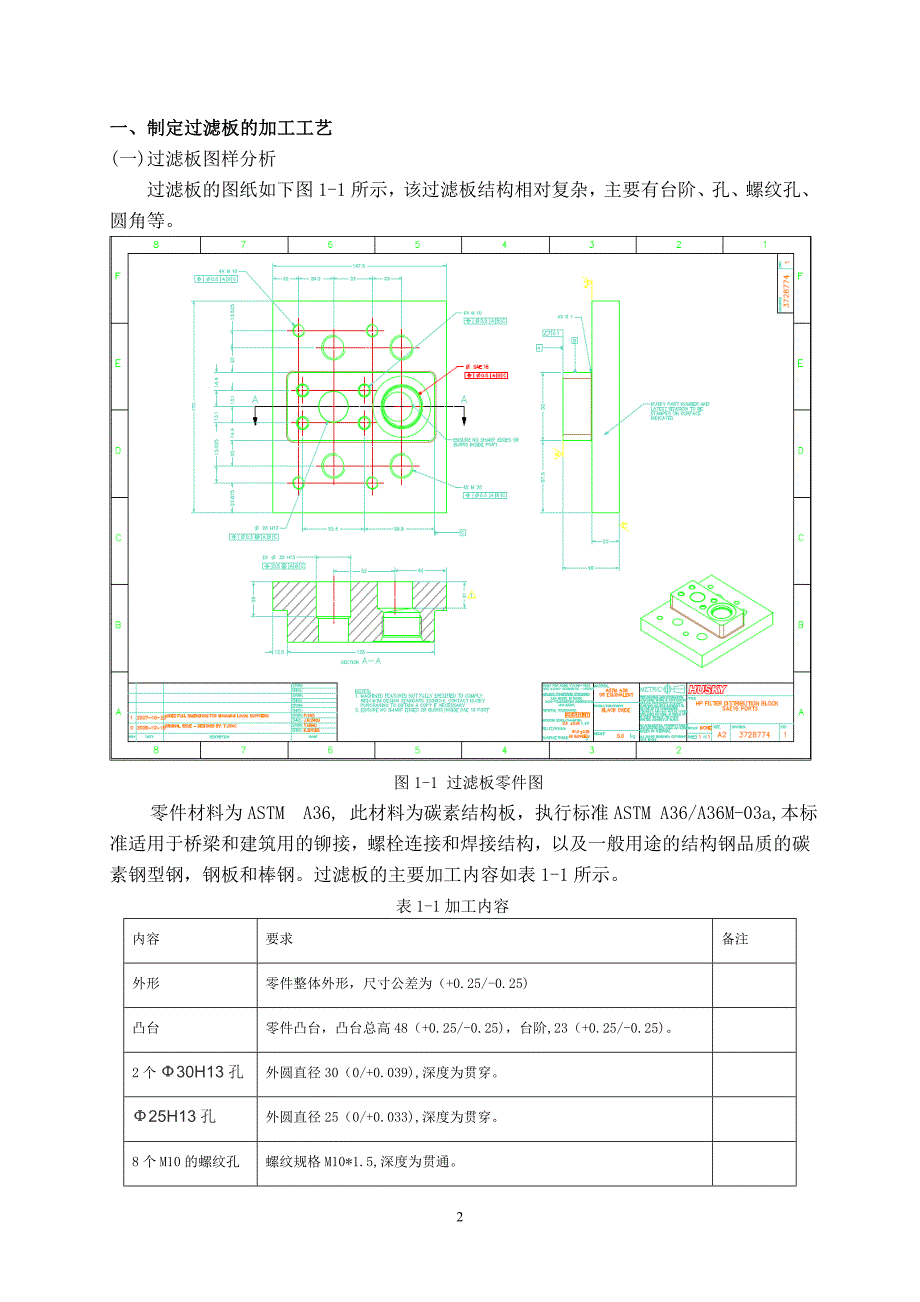 毕业设计(论文)-基于NX6.0的过滤板工艺设计及仿真加工_第5页