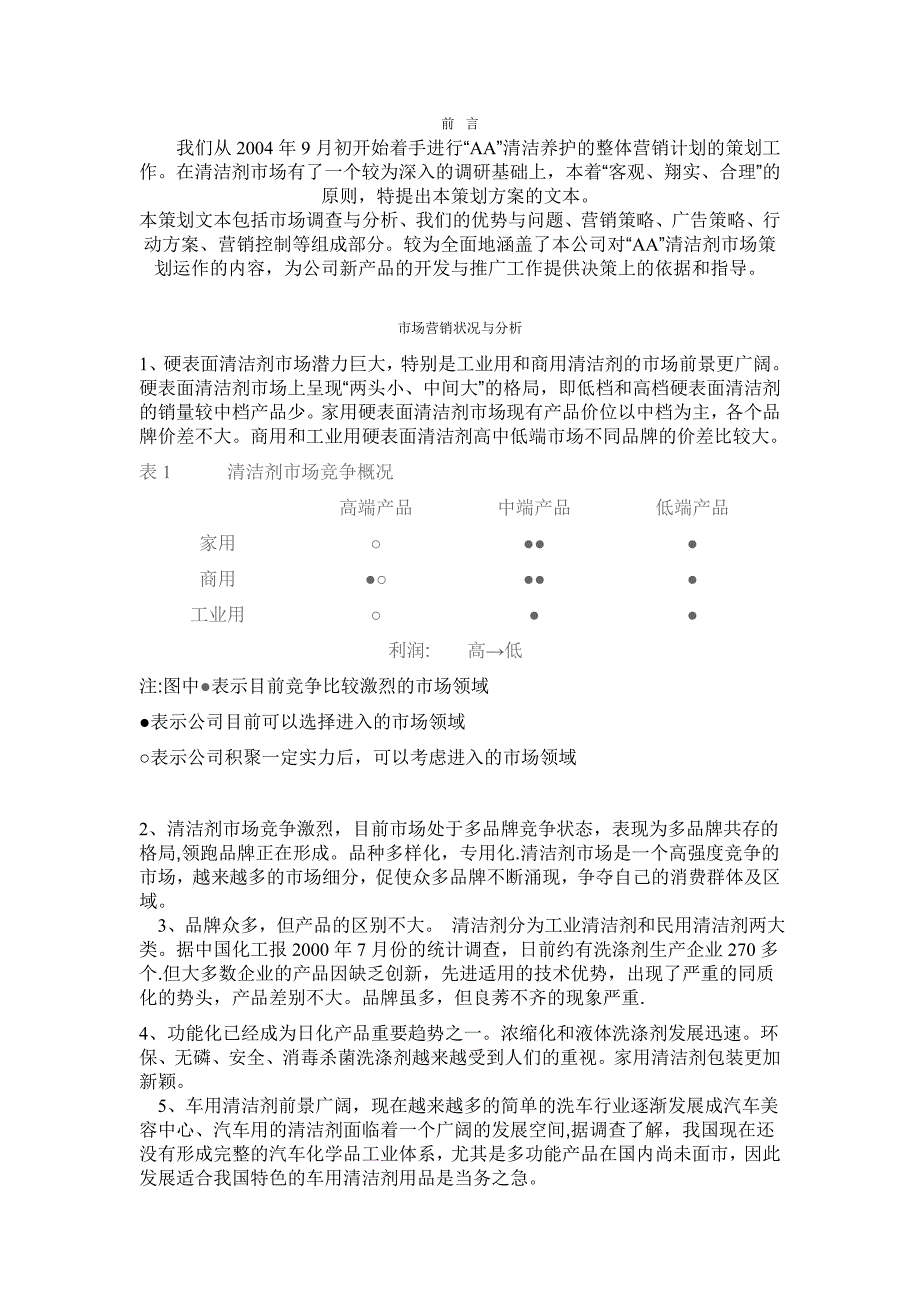 清洁产品营销方案_第1页