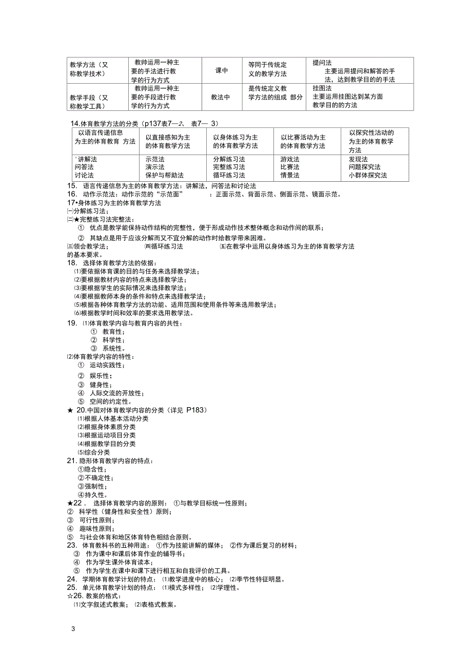 完整版体育教学论部分考试资料名词解释解答题_第3页