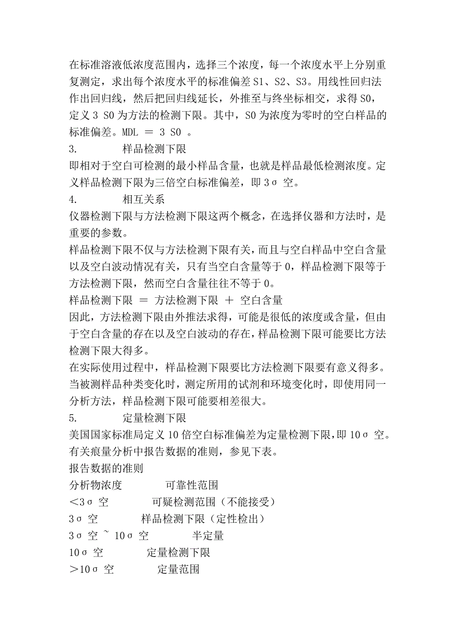 检测限、最小检测浓度等概念的定义及比拟[指南]_第4页