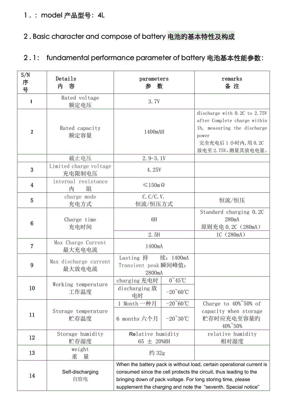 电池规格书模板_第4页