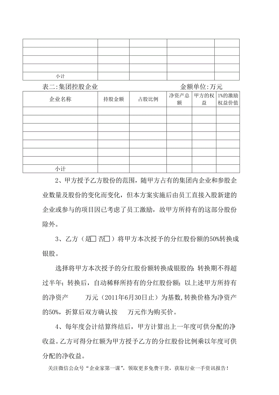 某有限公司股权激励协议（DOC 9页）_第4页