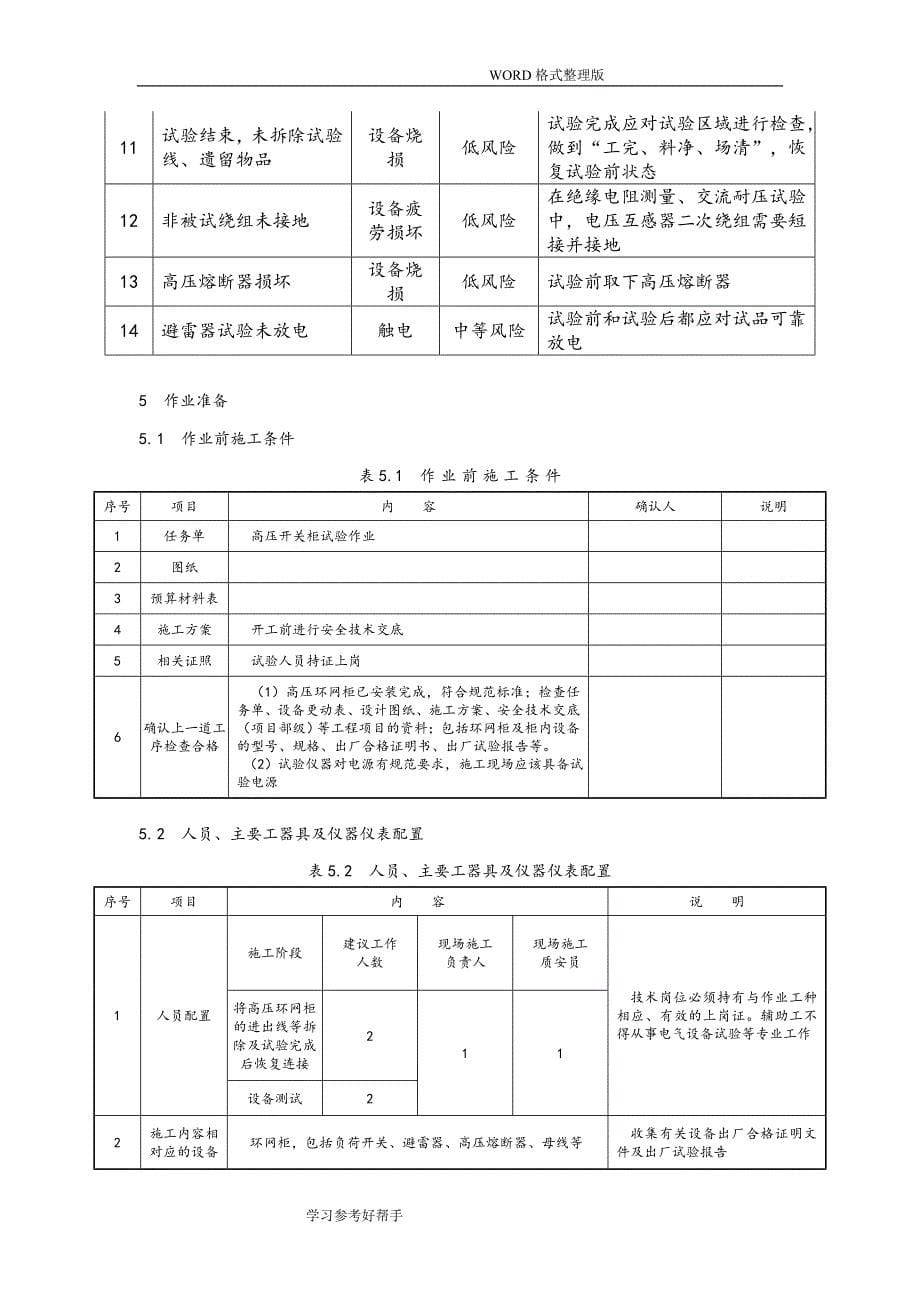 环网柜试验作业指导书_第5页