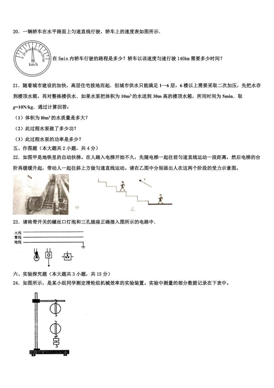 2022-2023学年安徽省合肥市五十中学中考物理猜题卷含解析_第5页