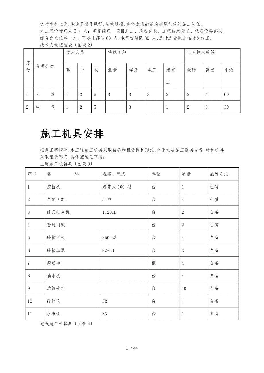 四川某改扩建项目KV变电站设备安装工程施工组织设计方案_第5页