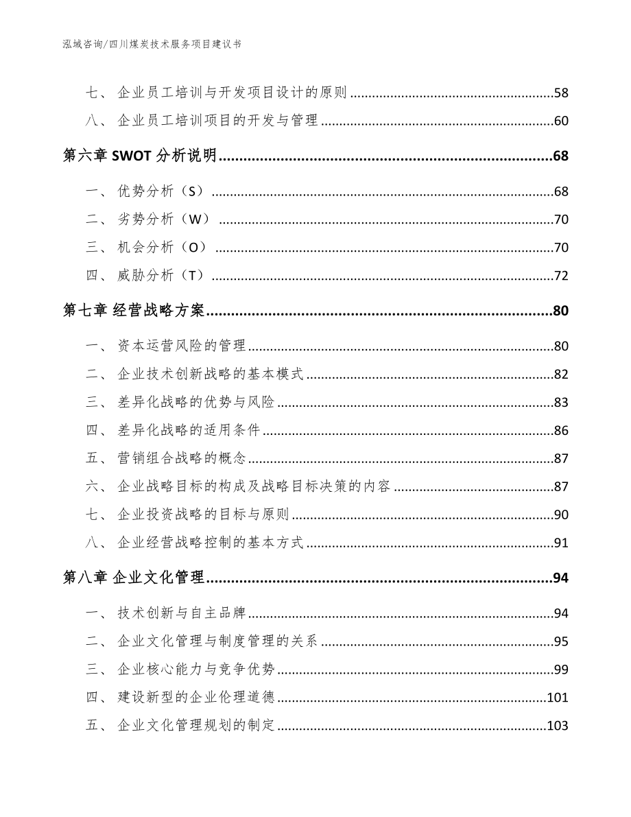 四川煤炭技术服务项目建议书参考模板_第5页