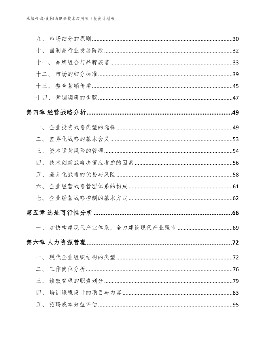 衡阳卤制品技术应用项目投资计划书_第2页