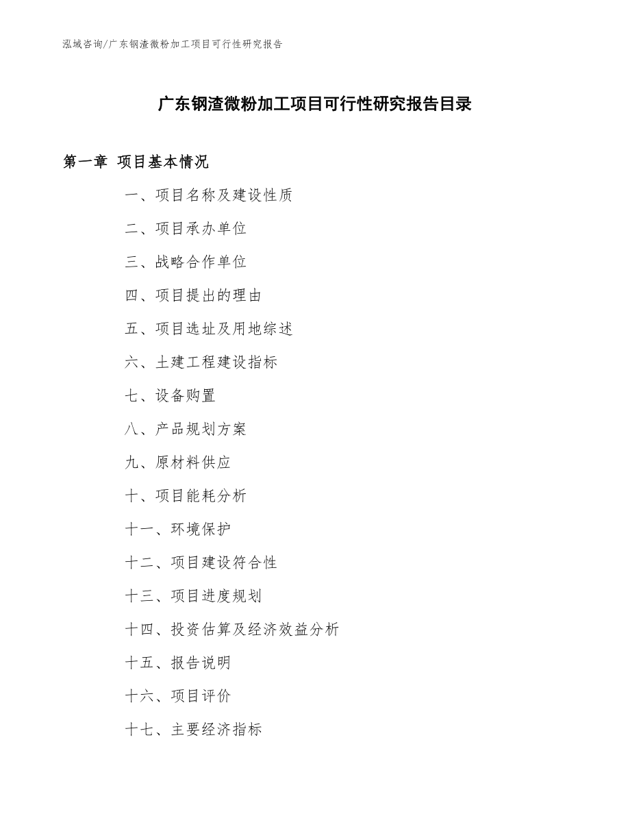 广东钢渣微粉加工项目可行性研究报告（可编辑模板）_第3页