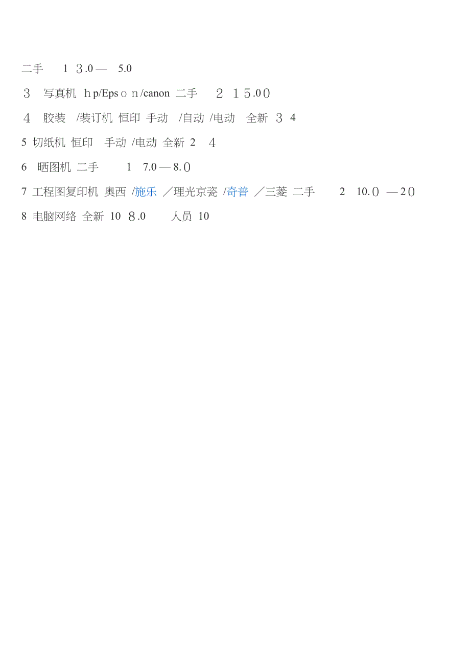 开图文店的设备明细及价格_第4页