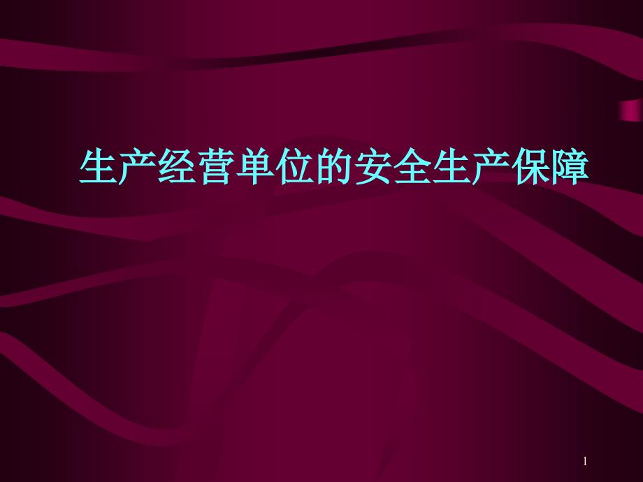 生产经营单位的安全生产保障_第1页