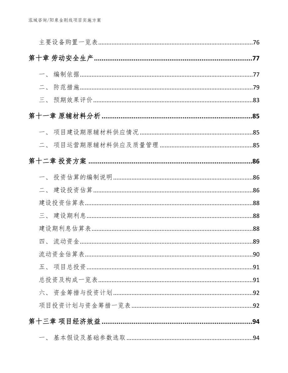 阳泉金刚线项目实施方案模板参考_第5页