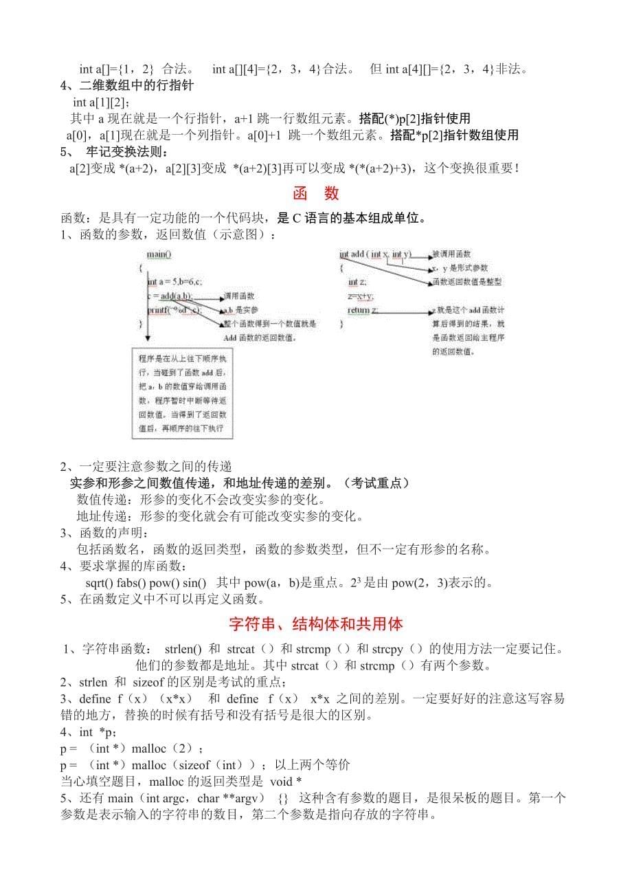 C语言考前冲刺辅导资料：串讲改错题总结_第5页