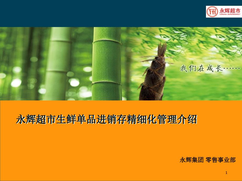 永辉超市生鲜单品进销存精细化管理介绍(PPT23页)_第1页