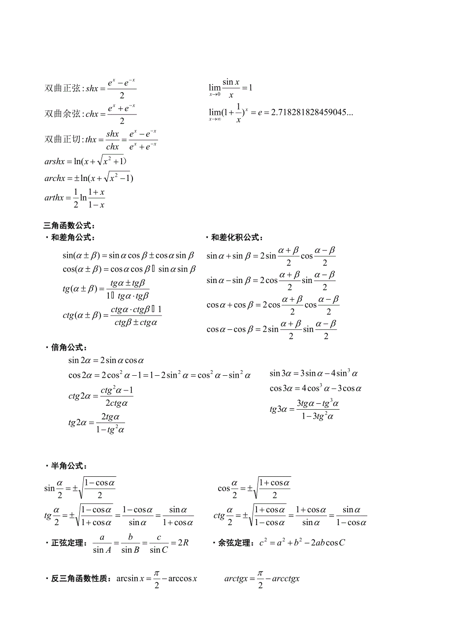 考研数学公式大全(考研必备)_第4页