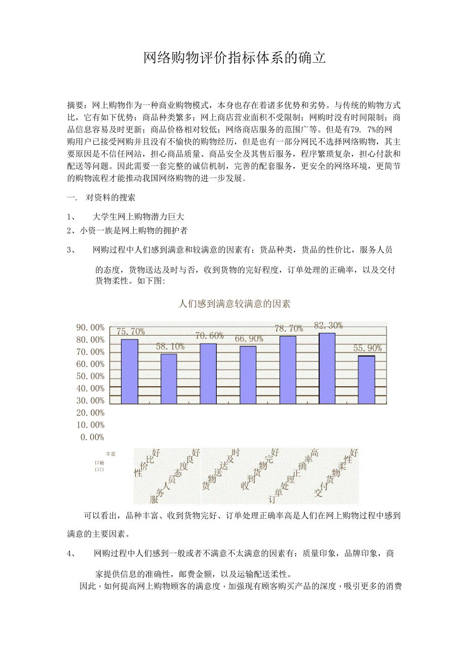 网络购物评价指标体系的确立_第1页